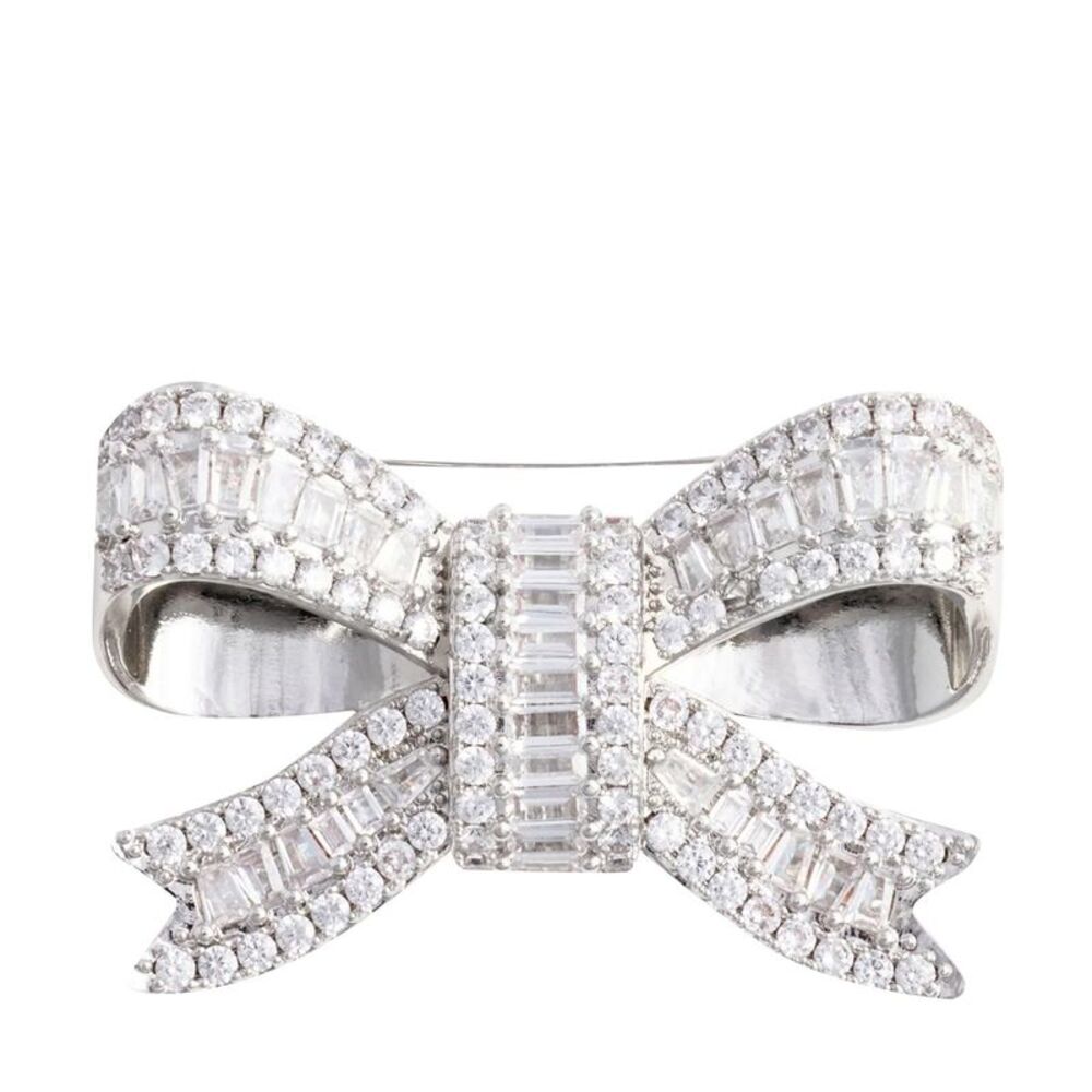 Self Portrait Women Crystal Bow Brooch
